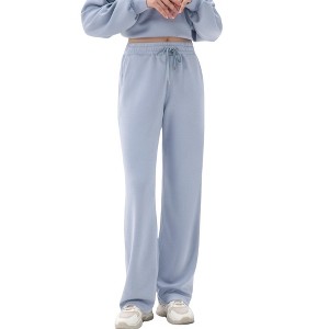Anna-Kaci Active Women's Wide Leg Lounge Pants with Elastic Drawstring Waist - 1 of 4
