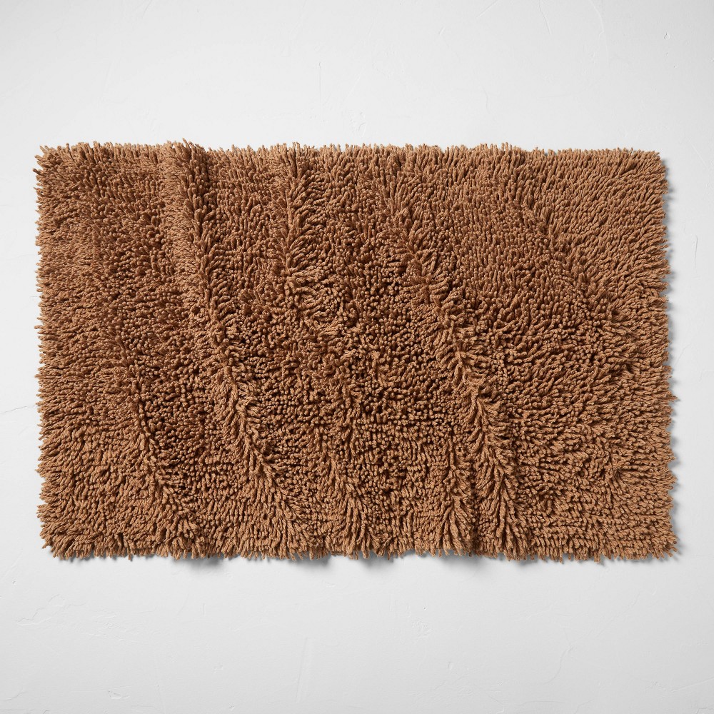 Photos - Bath Mat 21"x34" Mélange Looped Accent Rug Warm Brown - Casaluna™