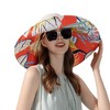 Anna-Kaci Wide Brim Floppy Sun Hat with Colorful Printed Underside UV Protection Lightweight Foldable Design for Outdoor Use - 2 of 4