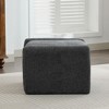 Hyleory Chenille Velvet Oversized Comfort Ottoman for Bedroom, Living Room, Nursing Room - 3 of 4