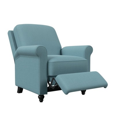 HL Home, Pushback Recliner in Sky Blue Linen
