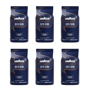 Lavazza Super Crema Whole Bean Coffee, Medium Espresso Roast, Arabica and Robusta Blend, 2.2 lb Bag (Pack of 6) - 1 of 4