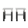 GlasFlength Living Room Modern Minimalist End Tables, Stylish and Fashion, Space Saving for Small Homes Spaces, Black,17.72”*20.5”*17.72" - 4 of 4