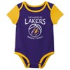NBA Los Angeles Lakers Infant Boys' 3pk Bodysuit Set - 4 of 4