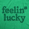 Mens Feelin Lucky T shirt Funny St. Paddys Days Parade Four Leaf Clover Tee For Guys - Crazy Dog Men's T Shirt - 2 of 4