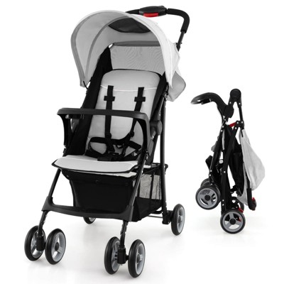 Safstar Foldable Lightweight Baby Stroller Kids Travel Pushchair 5-Point Safety System
