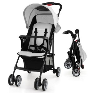 Safstar Foldable Lightweight Baby Stroller Kids Travel Pushchair 5-Point Safety System - 1 of 4