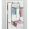 mDesign Steel Collapsible Over the Door Laundry Drying Rack - 2 of 4