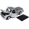 1968 Chevrolet C10 Stepside Pickup Truck Silver Metallic 1/18 Diecast Model Car by Auto World - 2 of 4