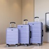 Gulches 3 Piece Luggage Sets PC Lightweight & Durable Expandable Suitcase with Two Hooks, Double Spinner Wheels, TSA Lock, (21/25/29) Light Purple - 2 of 4