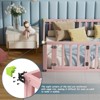 Twin Size Montessori Floor Bed Wooden Frame, w/Door and Safety Fence, Toddler Floor-Bed-Frame for Children Bedroom, for Boys and Girls, Pink - 3 of 4