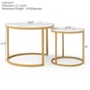 ALEXOUN Nesting Coffee Table Set of 2 - Easy to Use Round End Tables with Sturdy Metal Frame for Living Room, Bedroom & Apartment - 4 of 4