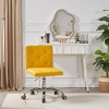 VECELO PU Leather Armless Office Chair, Adjustable Height & 360° Rolling Swivel for Home or Office - 3 of 4