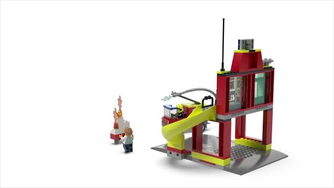 LEGO City 4+ Fire Station and Fire Engine Toy Playset 60375, 2 of 8, play video
