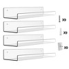 NewHome
 "4-Pack 15-Inch Clear Acrylic Floating Shelves - Wall-Mounted Organizer for Kitchen, Bathroom & More" white - 3 of 4
