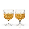 Viski Admirl Stemmed Cocktail Glasses, Vintage Drinkware Perfect for Gin & Tonic, Spritz, and Manhattans, Crystal Glassware, Set of 2, 9oz - 3 of 4