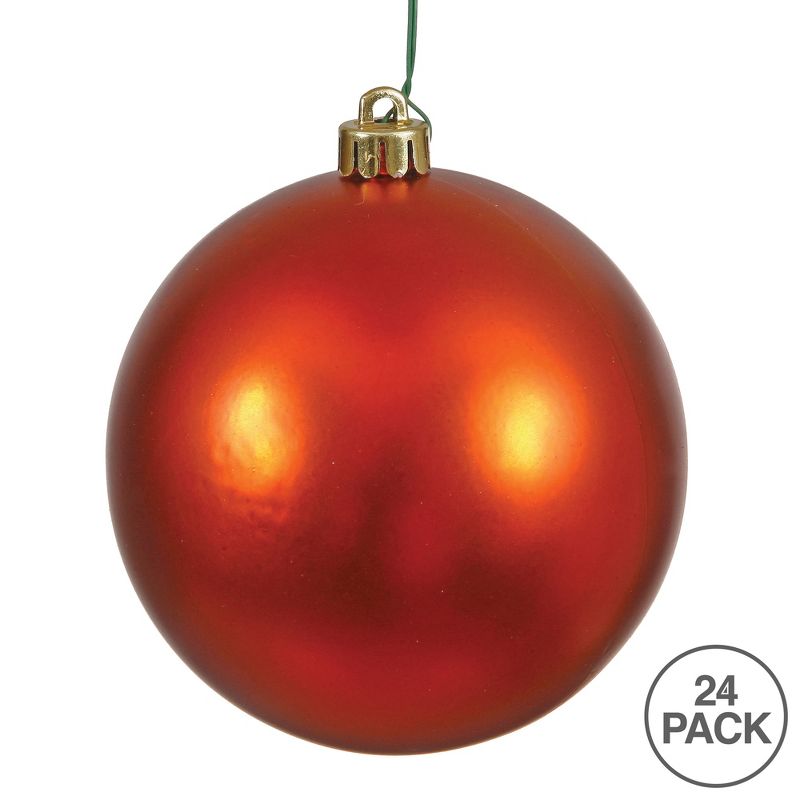Vickerman Burnished Orange Ball Ornament, 3 of 7