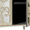 Glam Mirrored and Patterned Wood Cabinet Beige - Olivia & May - 4 of 4