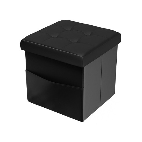 Foldable Storage Cube Ottoman With Pockets Lavish Home Target