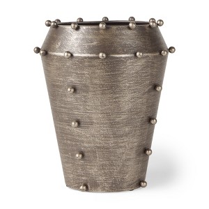 HomeRoots 9" Silver Metal Table Vase - 1 of 4