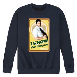 Men's - Parks and Recreation - I Know What Things Are Graphic Fleece Sweatshirt - 1 of 4