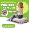 DSVIMOY Cleaning Go Kart for Kids, Front with Mop for Kids Aged 3-6 Years Old with Adjustable Length Function, Pink / Green, 31.5"*11.42"*11.42" - 4 of 4