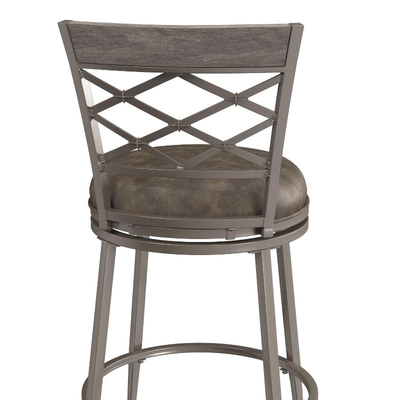 Hutchinson Metal Counter Height Swivel Stool Pewter - Hillsdale Furniture, 6 of 34