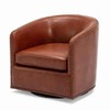 CAVINAS Faux Leather Barrel Swivel Accent Chair with Curved Backrest,Upholstered Swivel Living Room Chairs,Reading Chairs for Living Room - 4 of 4