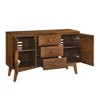 VYNXARIA 47.3" Mid Century Modern Sideboard Buffet Cabinet with Storage, Storage Cabinet with 2 Doors and 3 Drawers, Walnut - 3 of 4