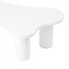 Cloud Shape Coffee Table for Living Room, Cute Accent Table with 3 Legs, Round Corner Irregular Side Table for Small Spaces, Easy to Assemble - 3 of 4