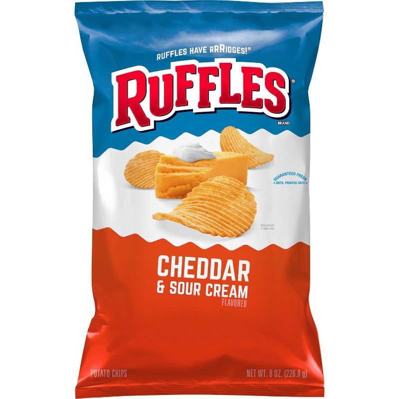 Ruffles Cheddar And Sour Cream Chips - 8oz, 1 of 4
