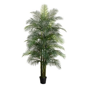 Nearly Natural 9-ft UV Resistant Artificial Areca Palm Tree (Indoor/Outdoor) - 1 of 4