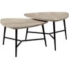 Monarch Specialties Table Set 2Pcs Set Coffee End Side Accent Living Room Metal Laminate Beige Black Contemporary Modern - 3 of 4