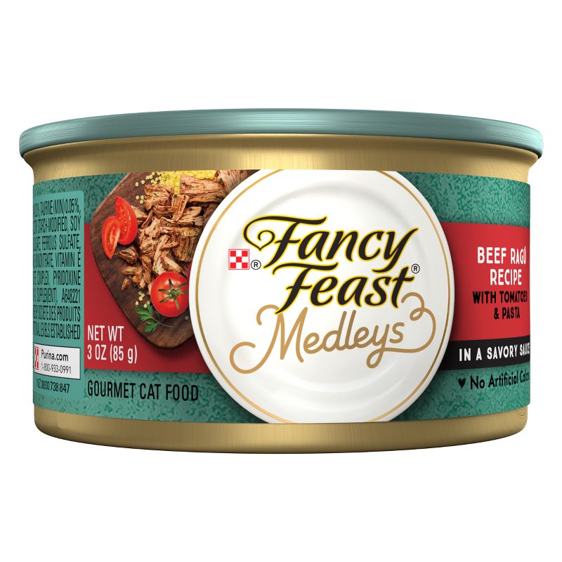 Fancy Feast Medleys Beef Ragu Recipe with Tomatoes and Pasta in a Savory Sauce Wet Cat Food - 3oz, 5 of 9