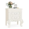 KIGFTSOD 20¡± Classic Nightstand with Drawers,White - 4 of 4