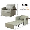 Adult 3-in-1 Convertible Sleeper Chair - Pull-out Sofa Bed with USB & Type-C Charging Tray for Living Room - 3 of 4