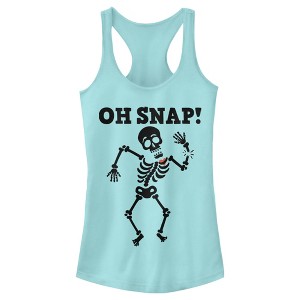 Juniors Womens Lost Gods Halloween Oh Snap Racerback Tank Top - 1 of 4
