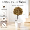 poetree 24" Fake Boxwood Plant – Seasonal Artificial Topiary Ball Tree with Ground Spike 2-Peck for Indoor & Outdoor Décor - 2 of 4