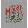 Merry & Bright Text
 Women's Crew Neck Short Sleeve Crop Tee - 2 of 3
