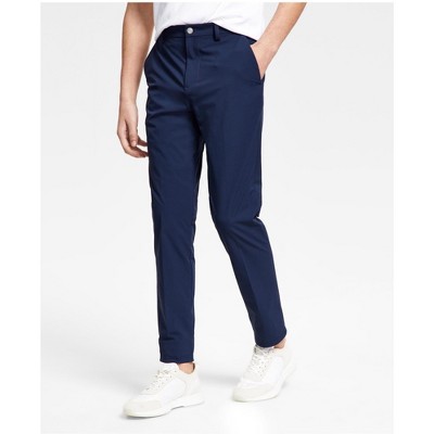Calvin Klein Mens Slim Tech Solid Performance Dress Pants Slacks