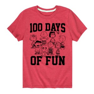 Boys' - Peanuts - 100 Days Of Fun Short Sleeve Graphic T-Shirt - 1 of 4