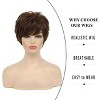 Jessie's Wig 4Inch Short Bob Wig With Bangs Synthetic Hair Brown Color 1 Pc/Pack - 2 of 4