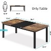 78.7 Inch Long Kitchen Table for 6-8, Dining Room Table for Kitchen Living Room, Large Rectangular Dinner Tables(Only Table) - 2 of 4