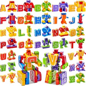 SYNCFUN 26 Pcs Alphabet Robots Toy, Preschool Learning Resources for Boys, Letters Learning Toy for Kids Toddlers 3 4 5 6 Years Old - 1 of 4
