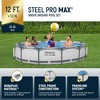 Bestway Steel Pro MAX Inch Round Metal Frame Above Ground Outdoor Backyard Swimming Pool Set with Filter Pump - 2 of 4