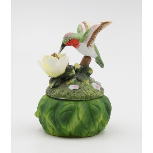 Kevins Gift Shoppe Ceramic Hummingbird with Magnolia Decorative Box - image 1 of 3