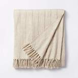 60"X86" Oversized 100% Cotton Bed Throw Beige - Threshold™ designed with Studio McGee