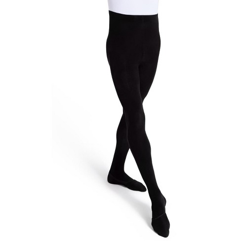 On The Go Women's Classic Opaque Black Footed Tights, 2 Pack