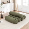 Adjustable Floor Sofa Upholstered Lazy Sofa Sleeper Sofa Bed Chaise Lounge Leisure Chair, Adjustable Straps for Versatile Configurations - ModernLuxe - 2 of 4