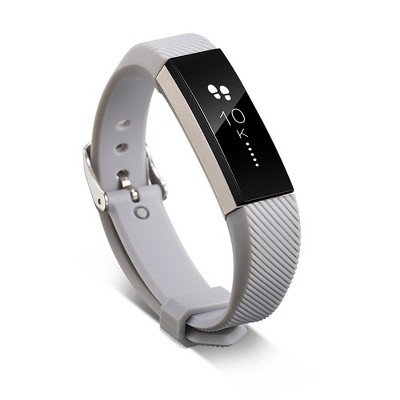 Zodaca Wristband w/Metal Buckle Clasp compatible with Fitbit Alta/Alta HR Replacement Band, Gray
